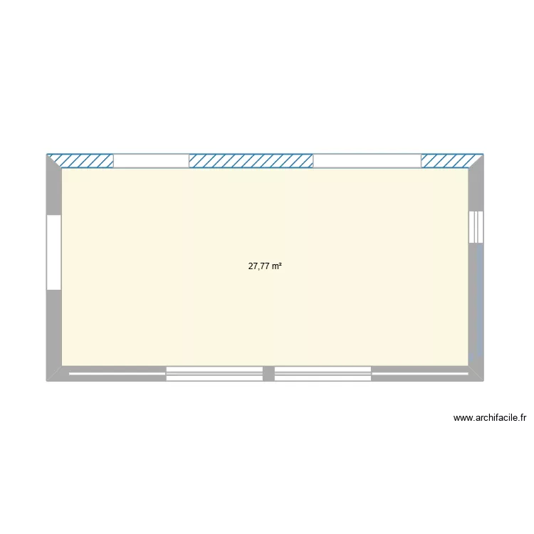 extension. Plan de 1  et 28 m²