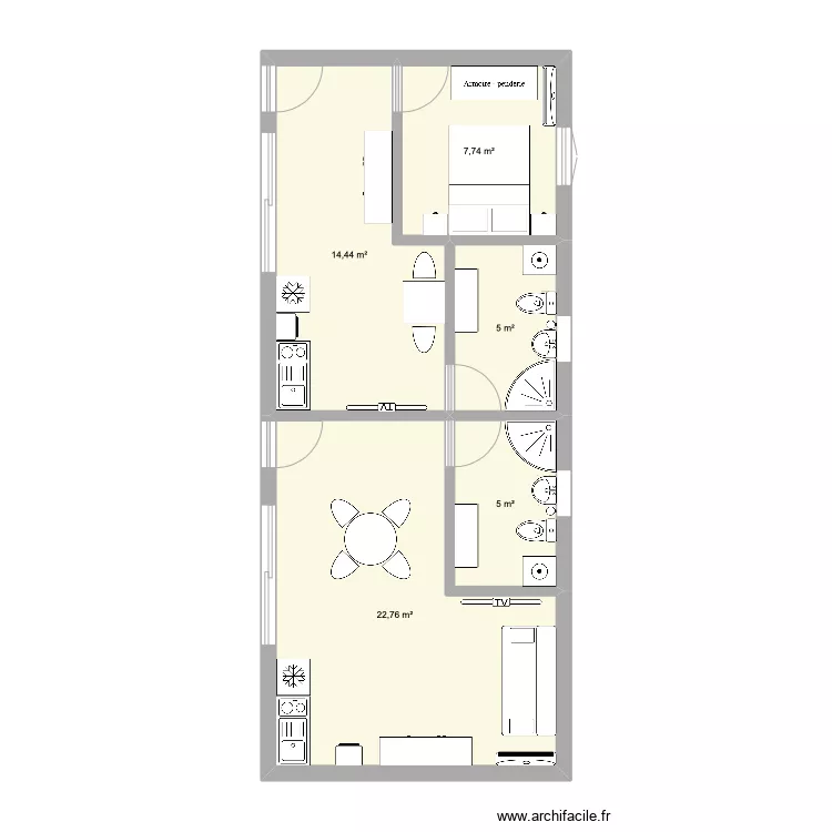 D&eacute;pendance. Plan de 