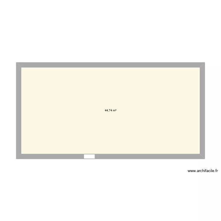 mon projet. Plan de 1  et 45 m²