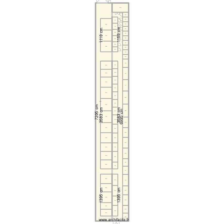 Dole Box Locakase. Plan de 71 pièces et 737 m2