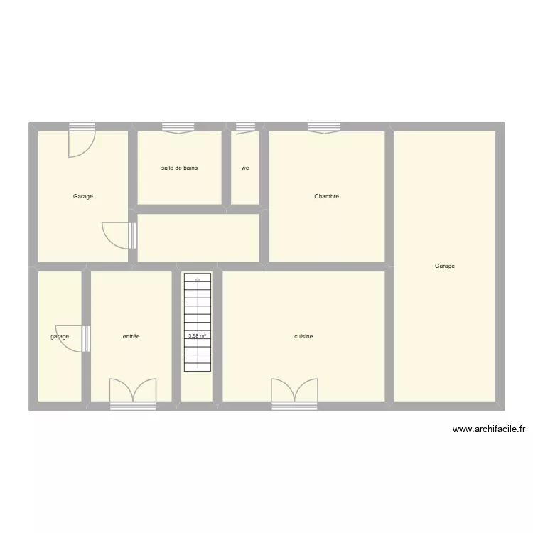 CHANTEGREILH Robert &eacute;tat initial rdc. Plan de 