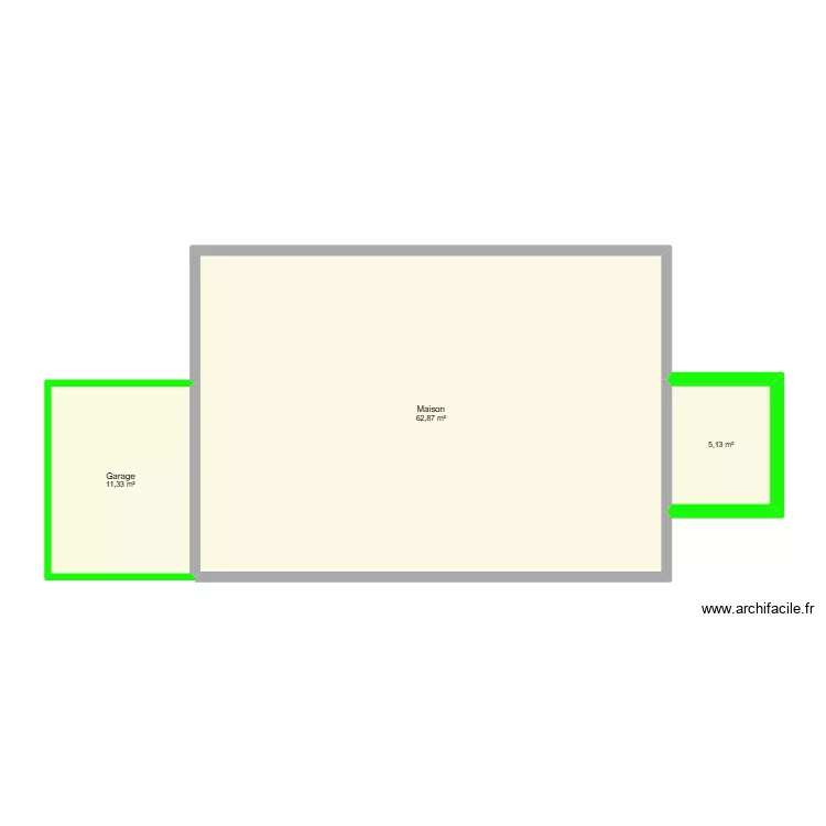 Plan des pi&egrave;ces &agrave; d&eacute;molire. Plan de 