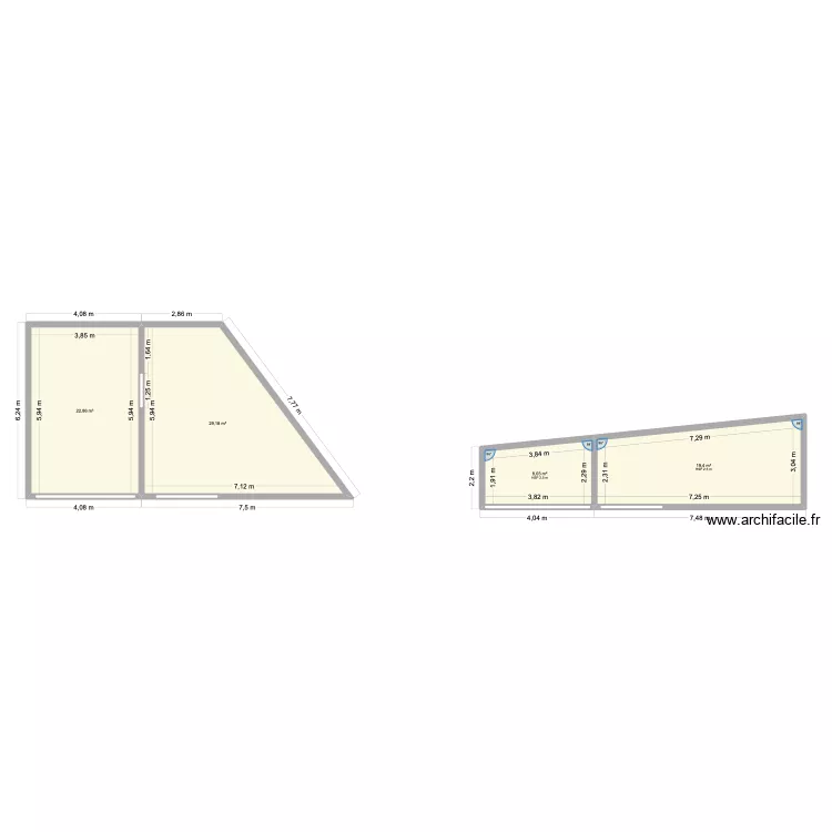 seb. Plan de 4  et 79 m²