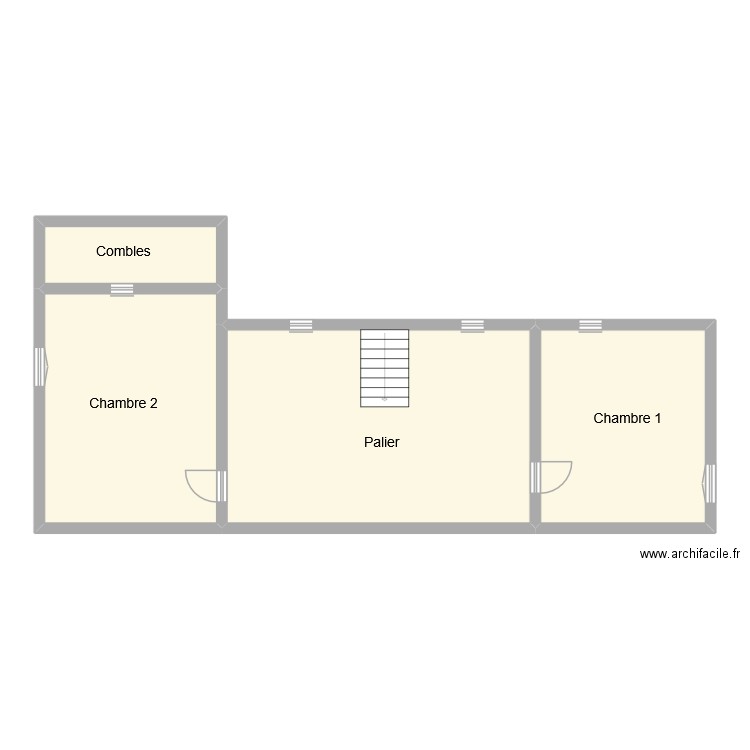 cochereau etae. Plan de 4 pièces et 91 m2