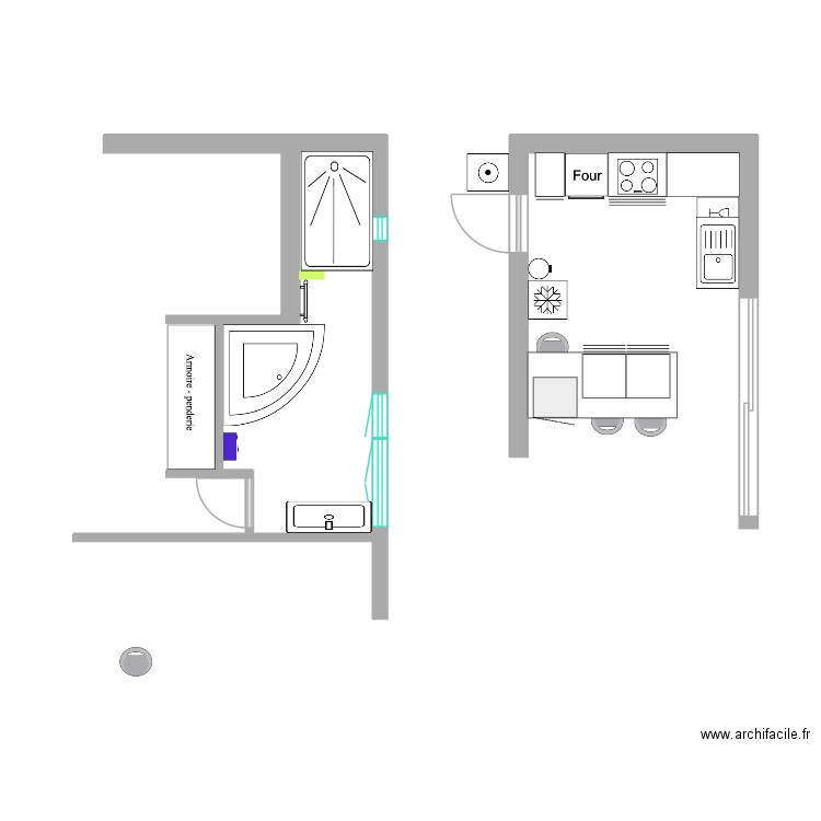 SDB 3. Plan de 0 pièce et 0 m2