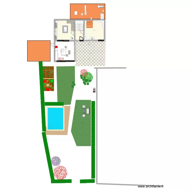 pruille 2. Plan de 4  et 66 m²