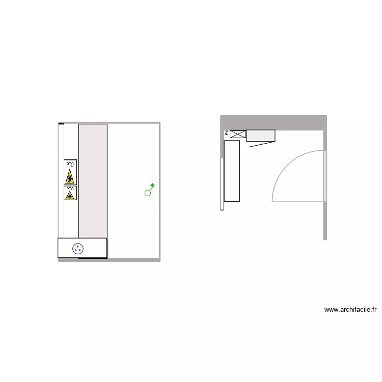 ENTREE 2. Plan de 2  et 4 m²