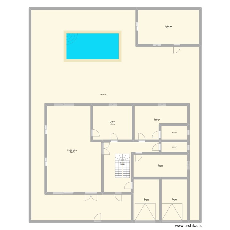 Ouaga 2000. Plan de 11 pièces et 455 m2