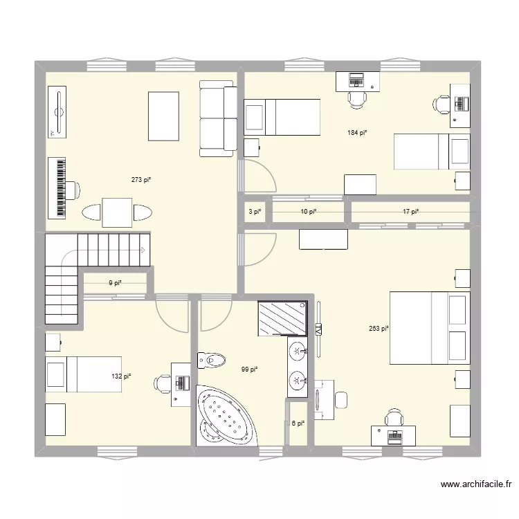 FG-48B3. Plan de 10  et 92 m²