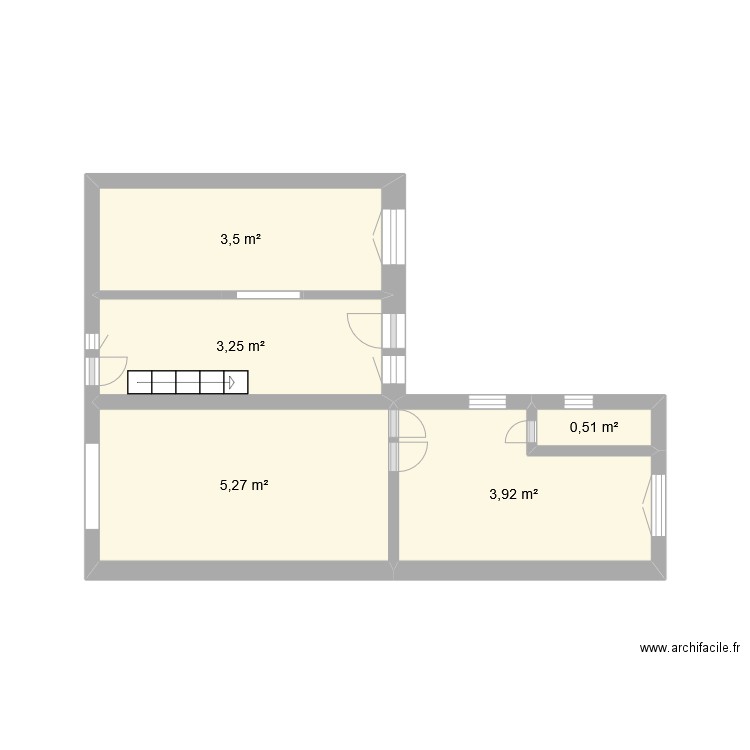 rez de chaussée 17 chemin des grettes. Plan de 5 pièces et 16 m2