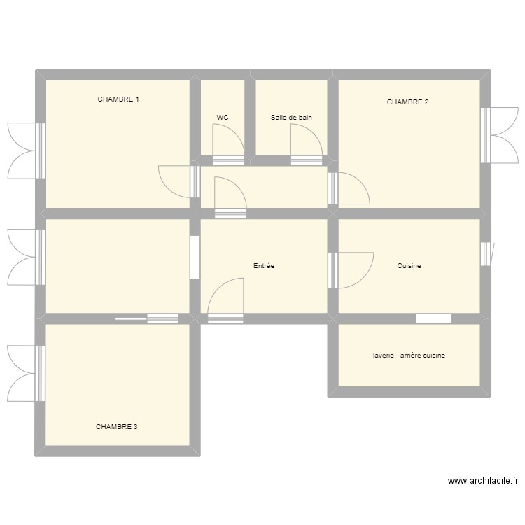 133 pommery. Plan de 8 pièces et 62 m2