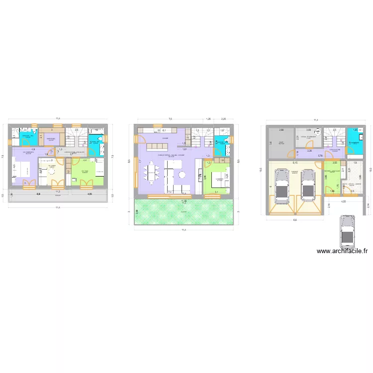 Villa GREG-G&eacute;G&eacute; 2025 V23. Plan de 19  et 289 m²