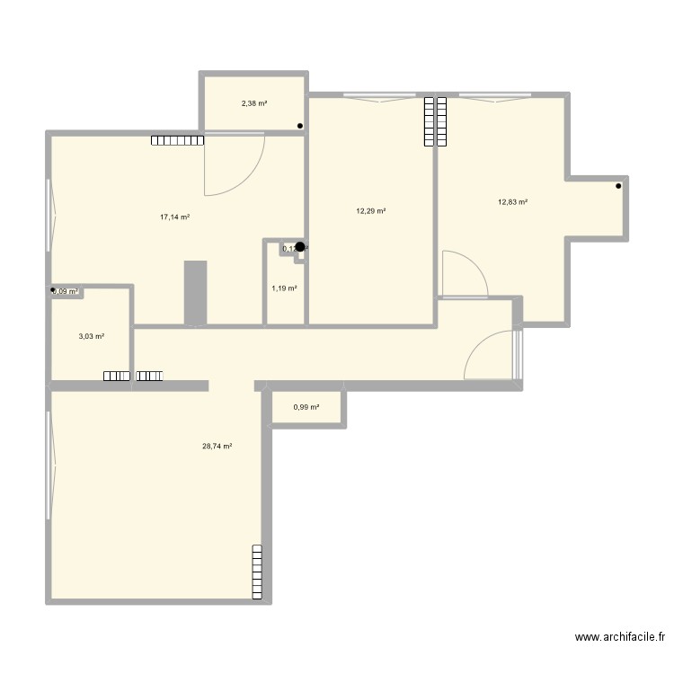 RICHELIEU2. Plan de 10 pièces et 79 m2