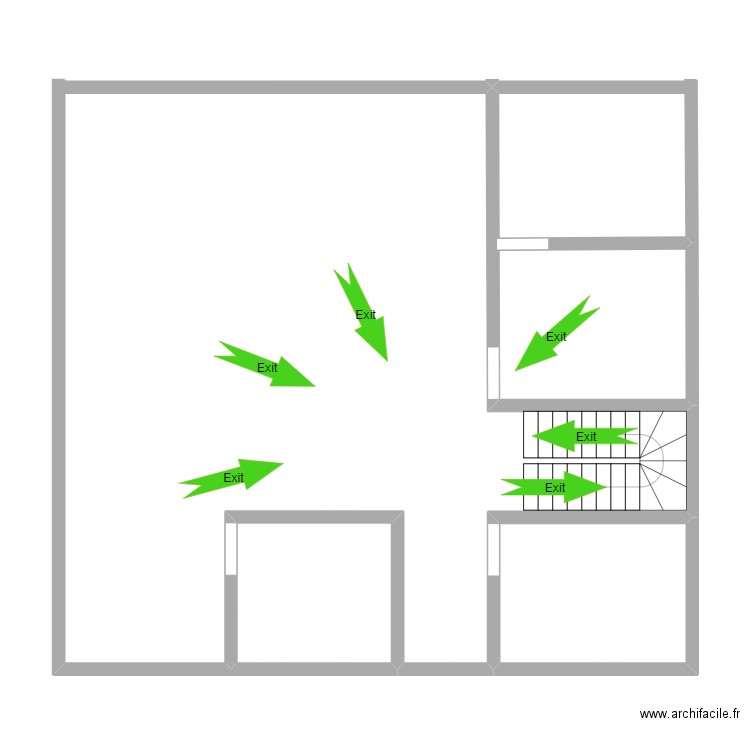 Office Evacuation Plan-2. Plan de 6 pièces et 51 m2