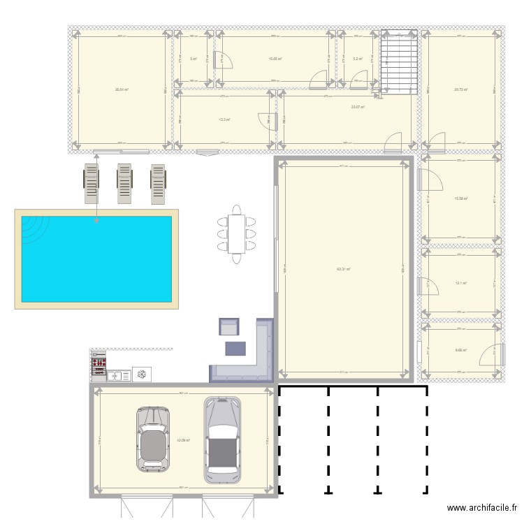 MALISSARD 2. Plan de 12 pièces et 250 m2