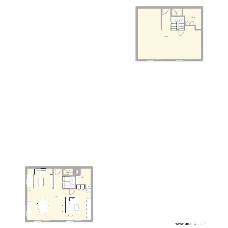 Hermès rdc. Plan de 7 pièces et 143 m2