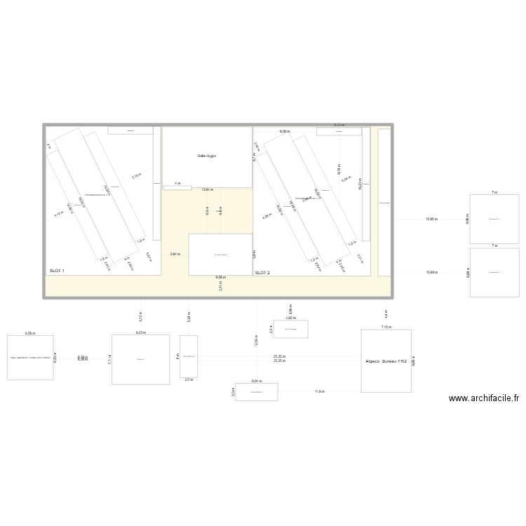 Déménagement France 2. Plan de 1 pièce et 1213 m2