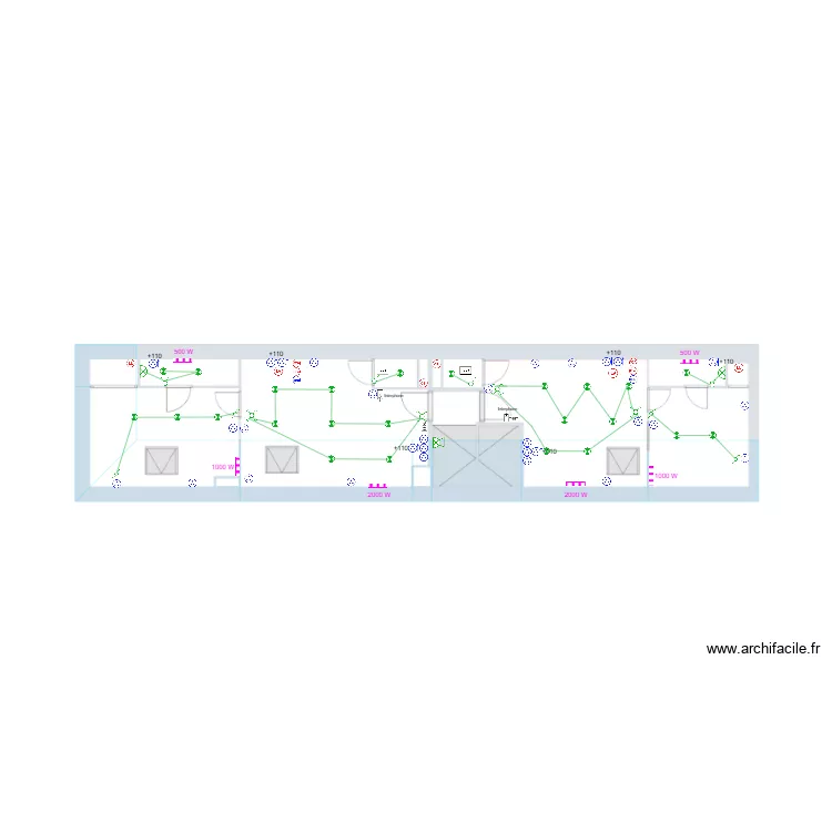Elec R+2 Tarbes. Plan de 