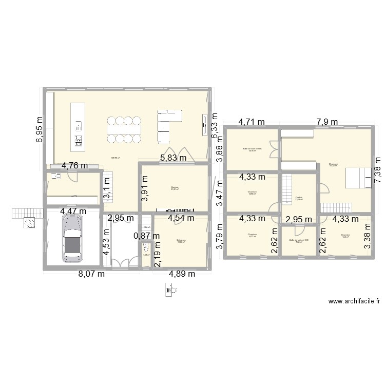 v1bis. Plan de 12 pièces et 272 m2