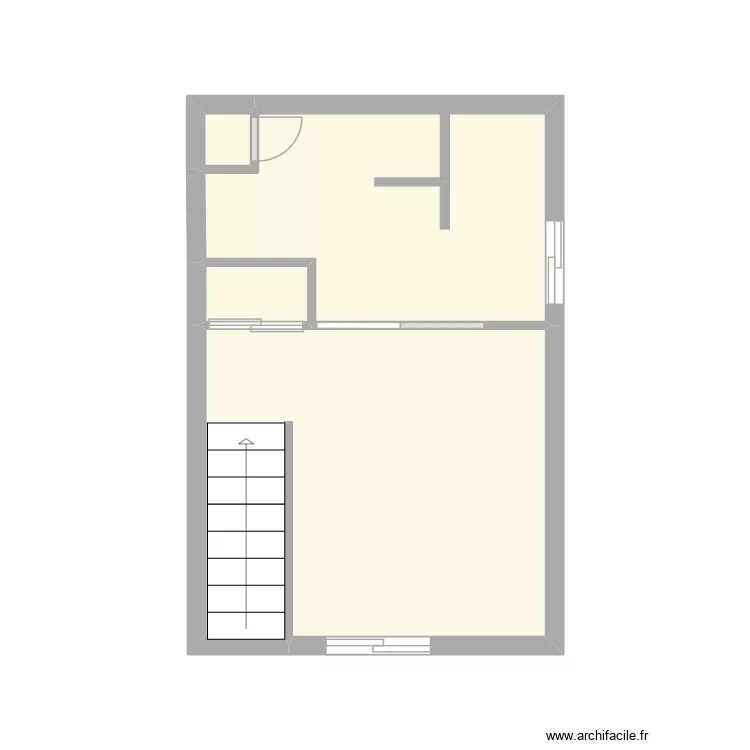 Chambre d'&eacute;tudiant - implantation. Plan de 4  et 16 m²