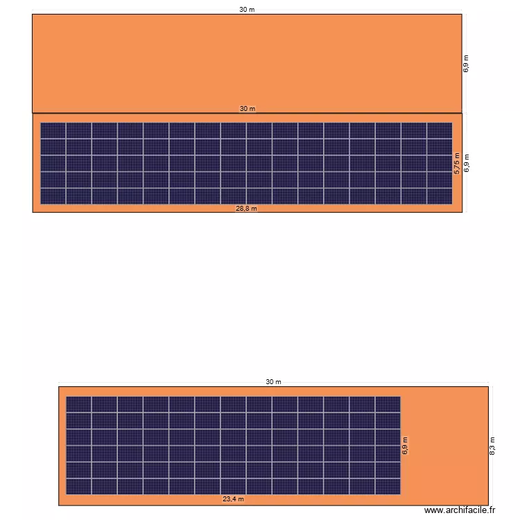 savoie 440m calepinage. Plan de 