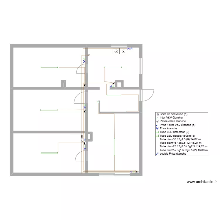 GERMAIN. Plan de 26  et 320 m²