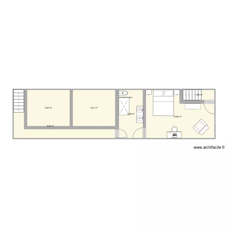 bressac. Plan de 6  et 52 m²