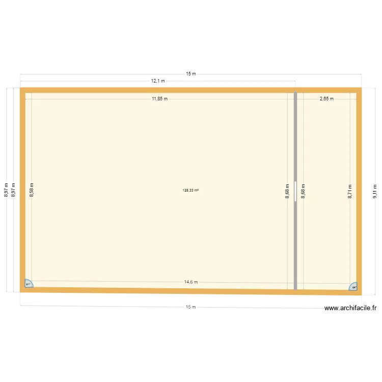 ESSAI. Plan de 1 et 125 m² ESSAI. Plan de 1 et 125 m²