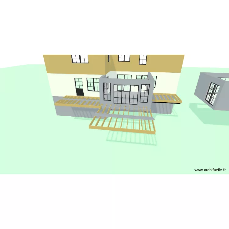 Maison total. Plan de 1  et 20 m²