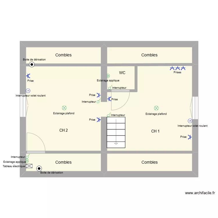 STEYAERT etage. Plan de 