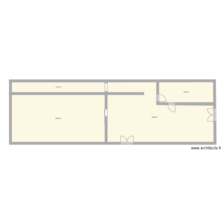 plan numero 1. Plan de 4 pièces et 140 m2