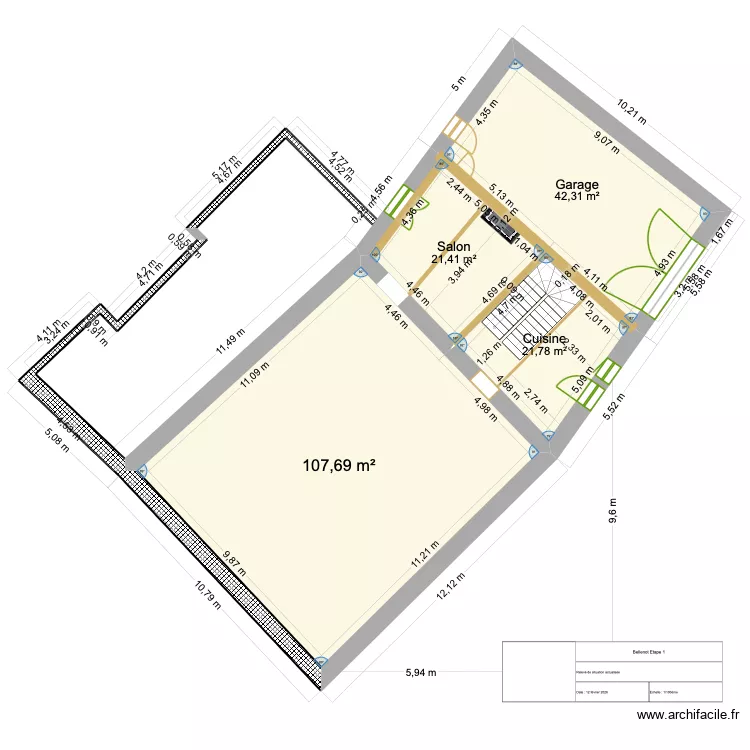 Bellenot plan cadastre 1. Plan de 4  et 193 m²