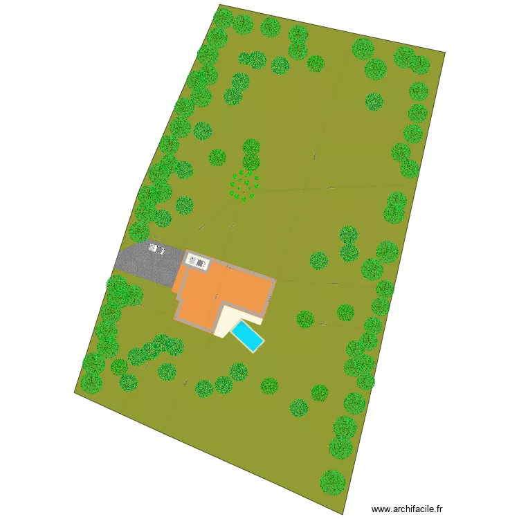 Le Pourge. Plan de 2  et 235 m²