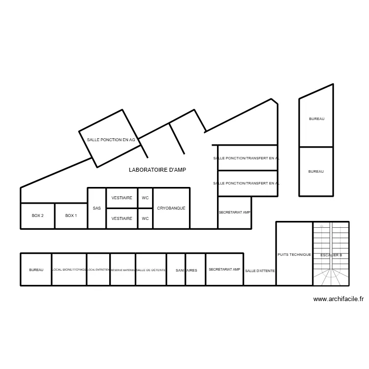 ANDRO PORT-ROYAL. Plan de 26  et 92 m²