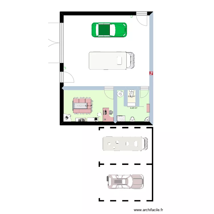 garage. Plan de 
