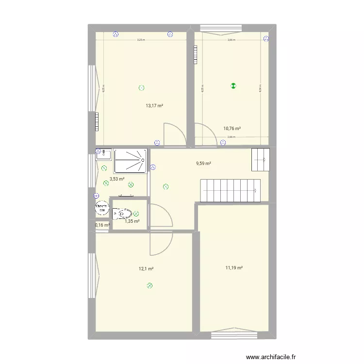 Angoulins. Plan de 8  et 62 m²