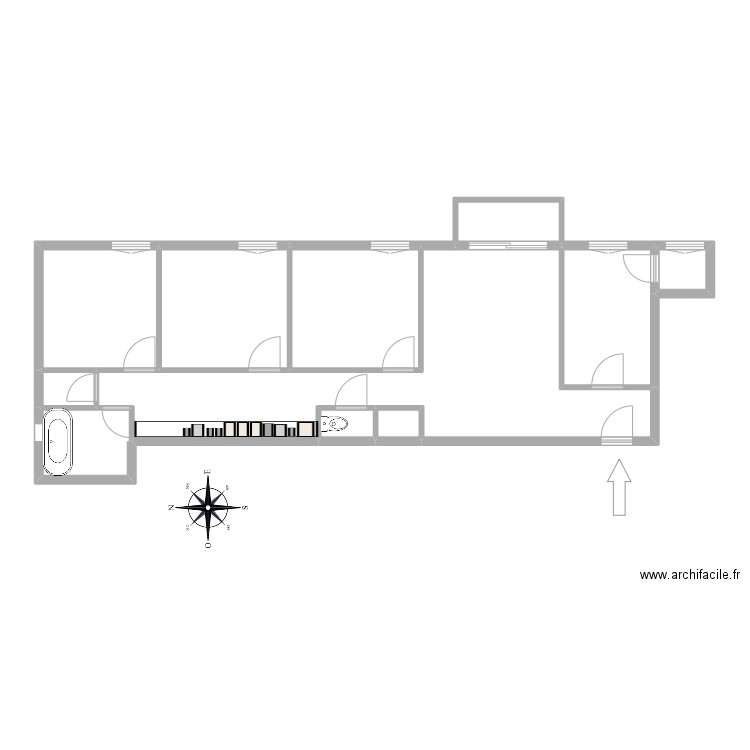 GRILLOT. Plan de 10 pièces et 74 m2