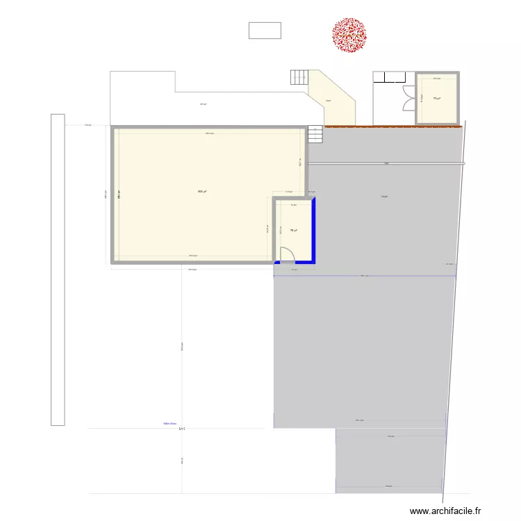 Plan de stationnement et cabanon. Plan de 3 et 89 m² Plan de stationnement et cabanon. Plan de 3 et 89 m²