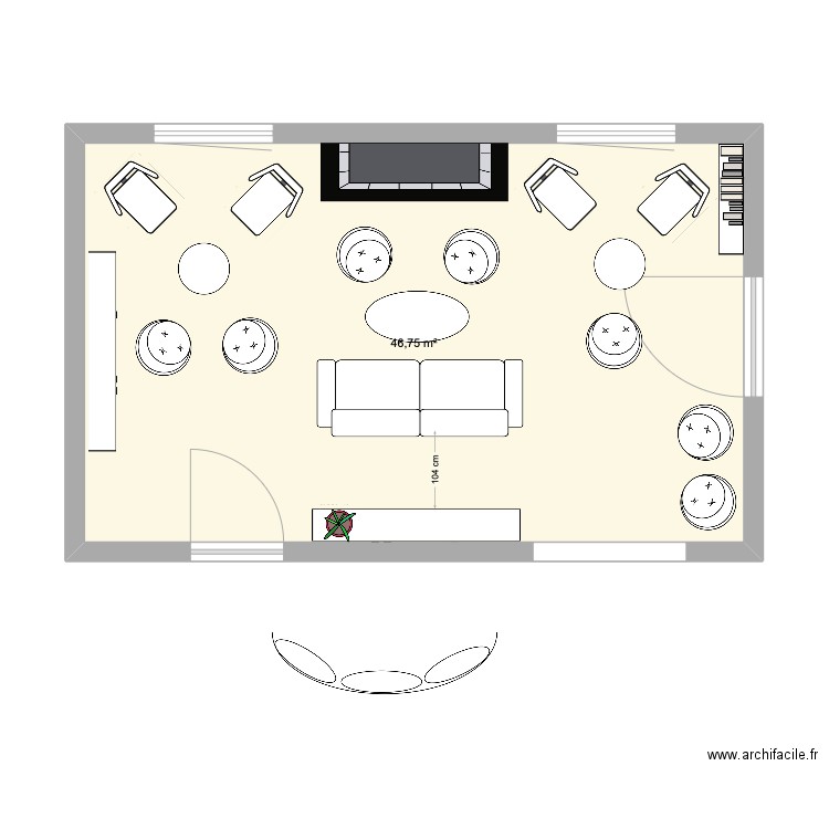 Alhoa salon Clyde . Plan de 0 pièce et 0 m2