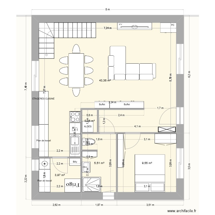 MP PIERRELAYE 2. Plan de 14 pièces et 433 m2