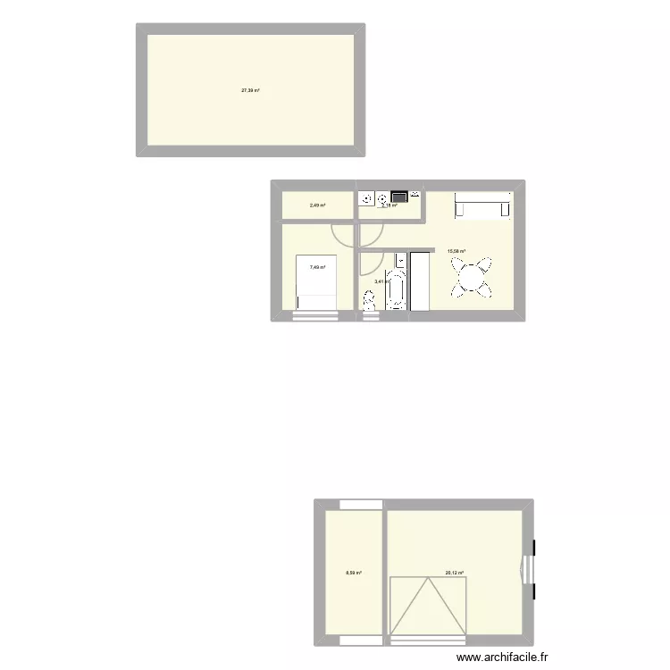 Saint B&eacute;nigne 2. Plan de 8  et 87 m²
