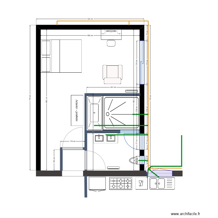 Agrandissement. Plan de 0 pièce et 0 m2