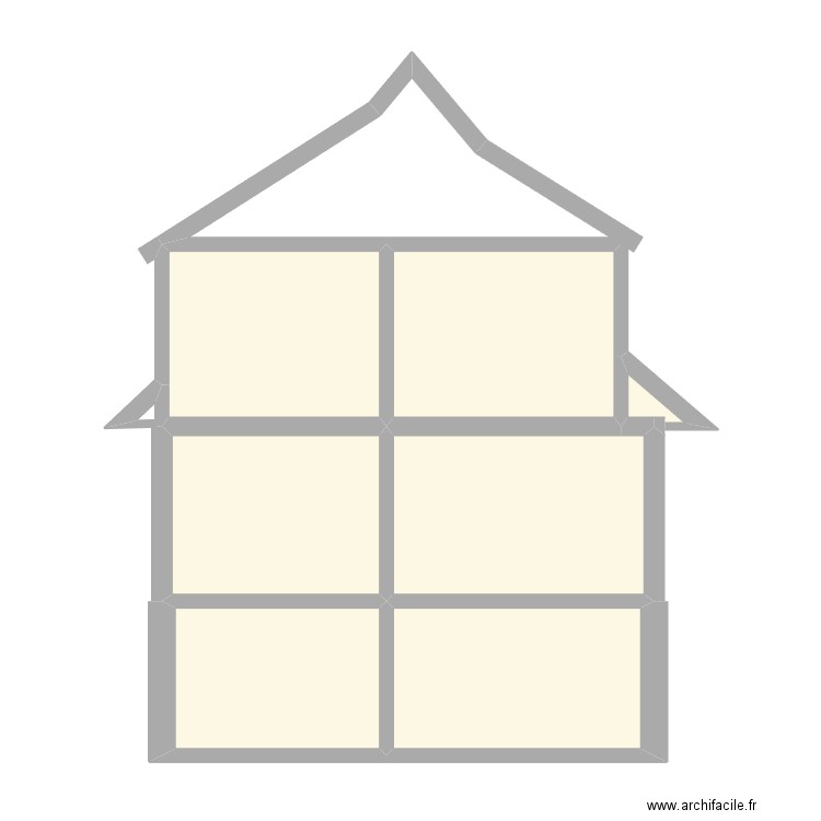 COUPE BB. Plan de 7 pièces et 50 m2