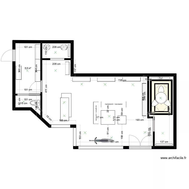 boutique EMOI. Plan de 