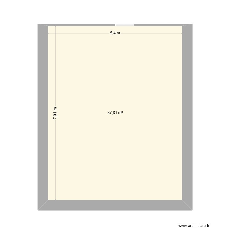 chambre archifacile. Plan de 1 pièce et 38 m2