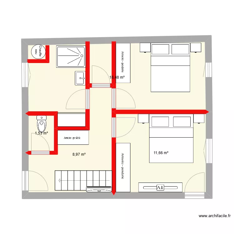juillet  etage. Plan de 