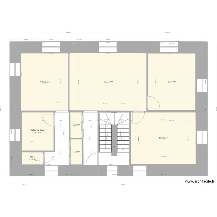 PROJET MORMANT APRES. Plan de 8 pièces et 70 m2