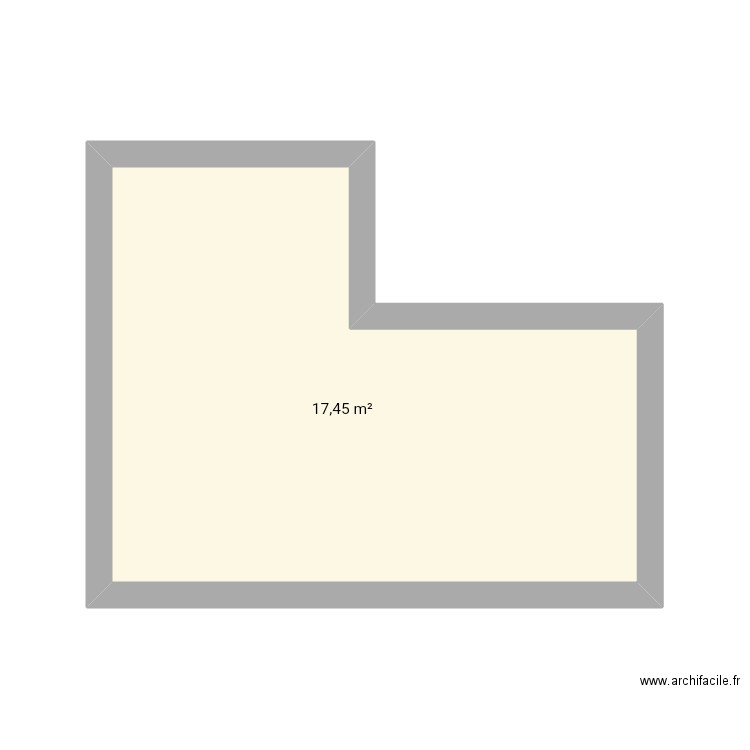 Vargestion. Plan de 1 pièce et 17 m2