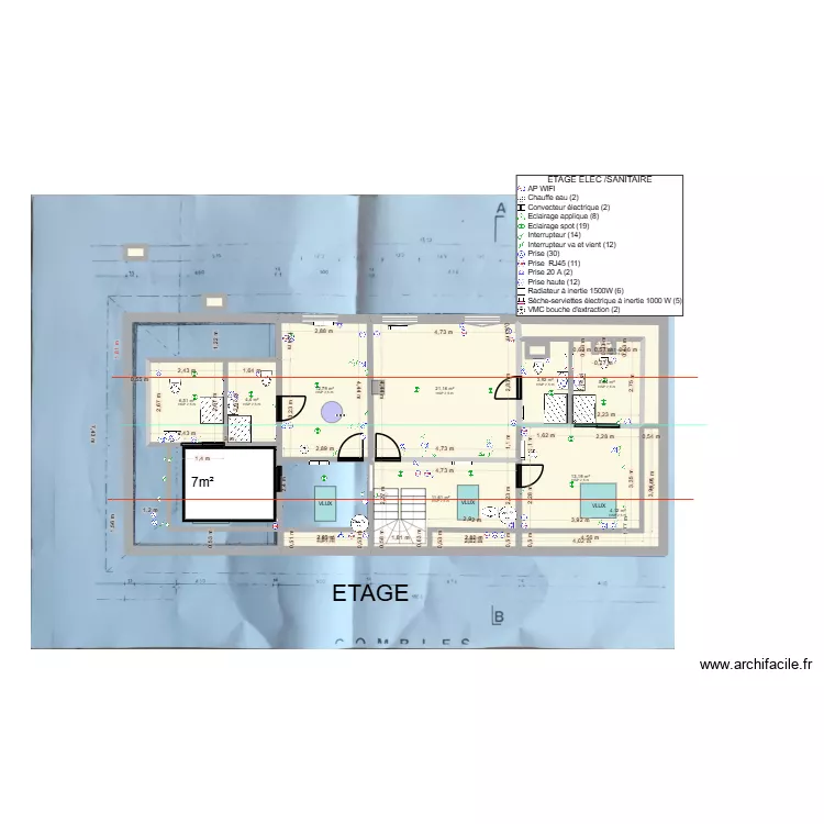 6AA_ETAGE_2_2. Plan de 16 et 91 m² 6AA_ETAGE_2_2. Plan de 16 et 91 m²