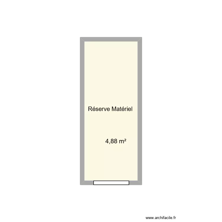 R&eacute;serve Mat&eacute;riel CHU Helora Mons Kennedy. Plan de 1 pièce et 5 m²